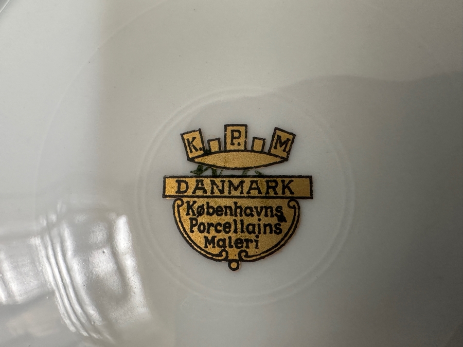 K. P. M. Danmark Porcelain China Set With Coffee Pot, Cups & Saucers, Creamer & Sugar, Dessert Plates And Platter Apx. Service For 11-12 [Photo 7]