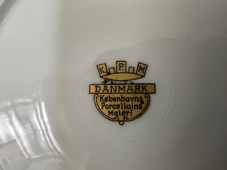 K. P. M. Danmark Porcelain China Set With Coffee Pot, Cups & Saucers, Creamer & Sugar, Dessert Plates And Platter Apx. Service For 11-12 [Photo 6]