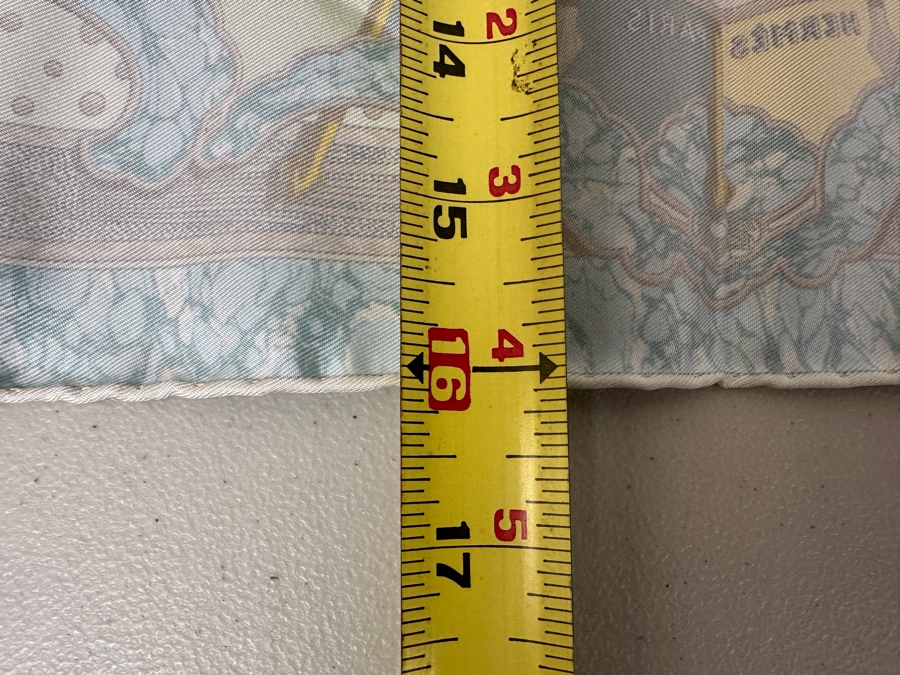 Hermes Silk Scarf 'Gloria Soli Gloria Solo' Made In France Original Fabric Tag Attached 16 X 16 [Photo 7]