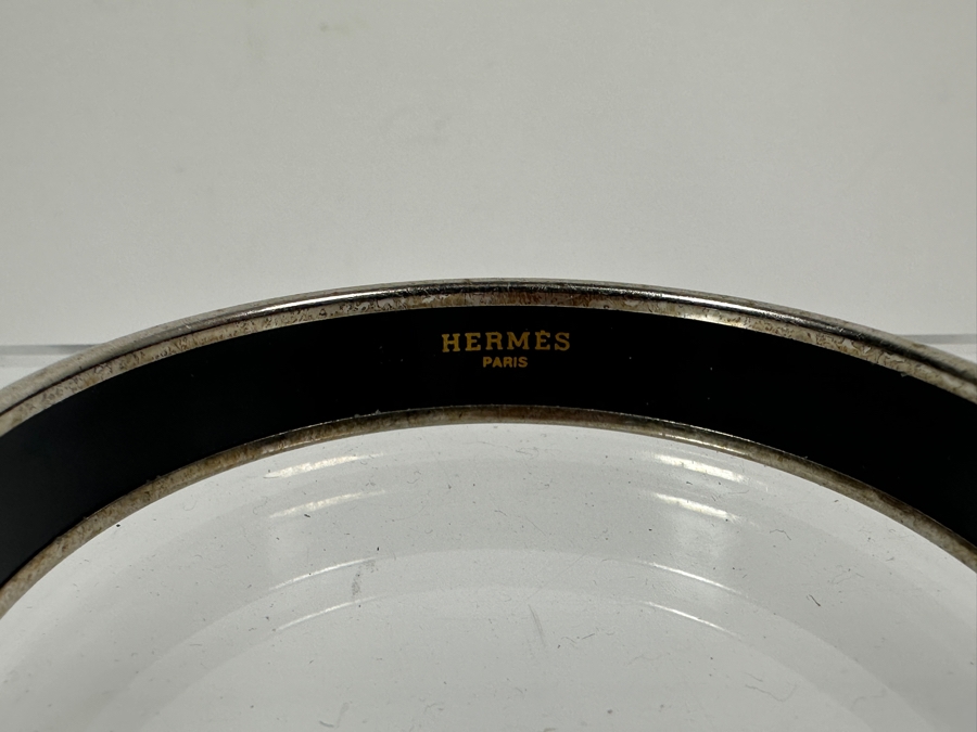 Hermes Carriage Motif Bangle Bracelet Labeled Hermes Paris Made In Austria 7' [Photo 6]