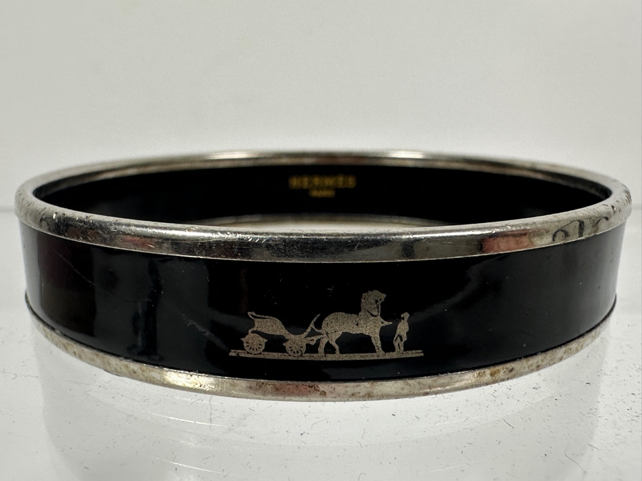 Hermes Carriage Motif Bangle Bracelet Labeled Hermes Paris Made In Austria 7' [Photo 5]