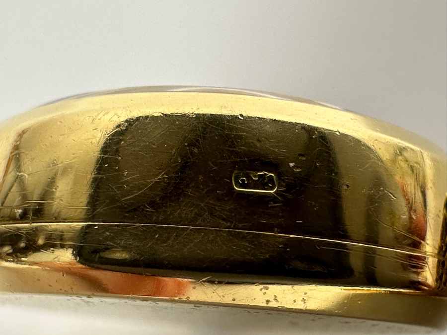 Vintage 18k Gold Carl F. Bucherer Swiss Made Women's Wrist Watch With 18k Gold Watch Band And Original Case Working 21.3g Estimate $1,500-$2,000 [Photo 6]