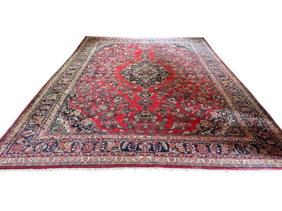 Just Added - Stunning Large Vintage Hand Knotted Wool Persian Area Rug Made In Iran 110 X 142 [Photo 2]