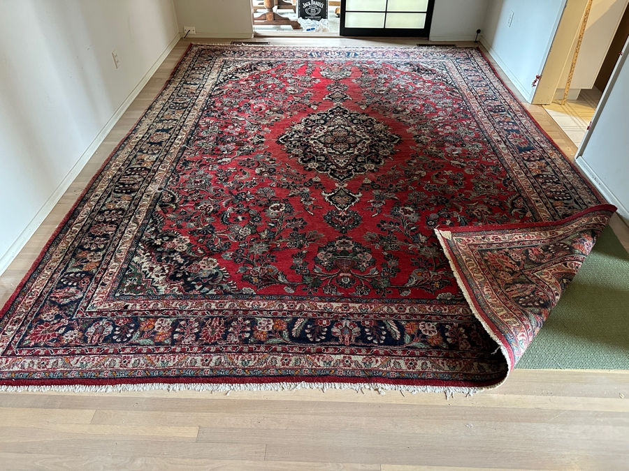 Just Added - Stunning Large Vintage Hand Knotted Wool Persian Area Rug Made In Iran 110 X 142 [Photo 5]