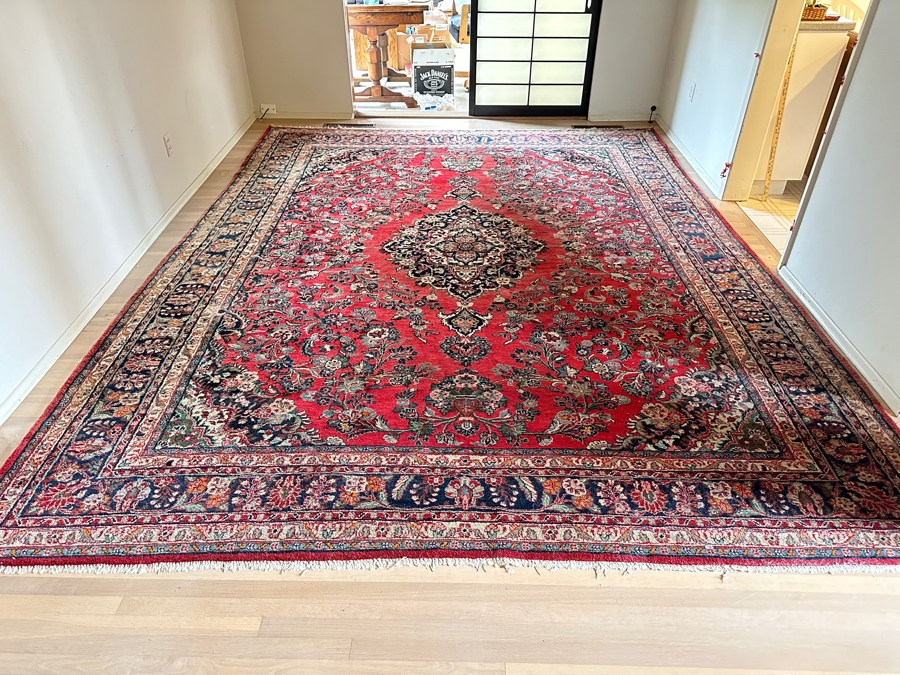 Just Added - Stunning Large Vintage Hand Knotted Wool Persian Area Rug Made In Iran 110 X 142 [Photo 4]