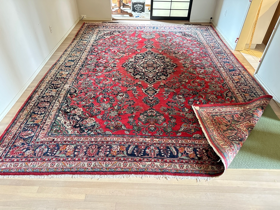 Just Added - Stunning Large Vintage Hand Knotted Wool Persian Area Rug Made In Iran 110 X 142 [Photo 6]