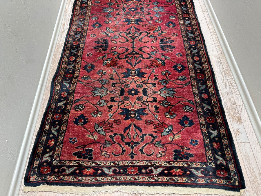 Just Added - Stunning Long Vintage Hand Knotted Wool Persian Runner Rug 32' X 234' [Photo 10]