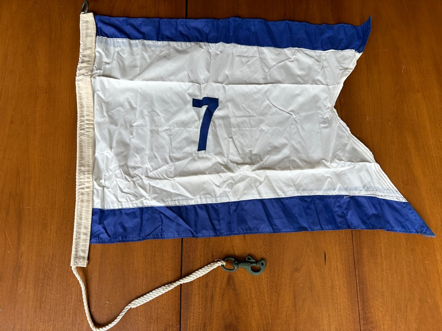 Just Added - Vintage US Navy Ship's Command Pennant 30 X 24 [Photo 2]