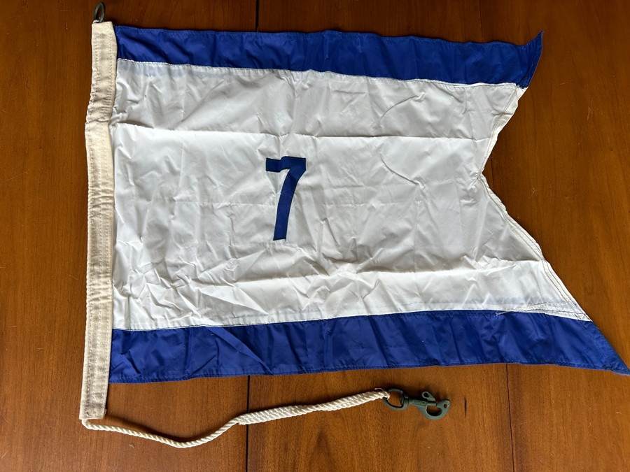 Just Added - Vintage US Navy Ship's Command Pennant 30 X 24 [Photo 1]