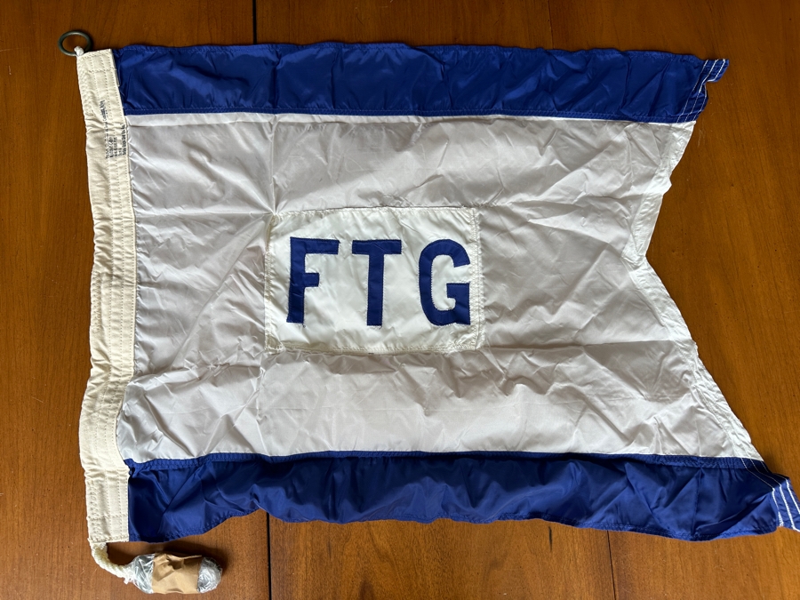 Just Added - Vintage US Navy Ship's Command Pennant 31 X 26 [Photo 2]