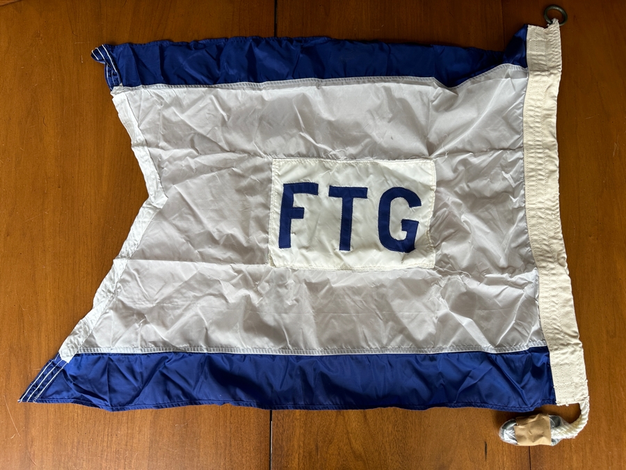 Just Added - Vintage US Navy Ship's Command Pennant 31 X 26 [Photo 5]