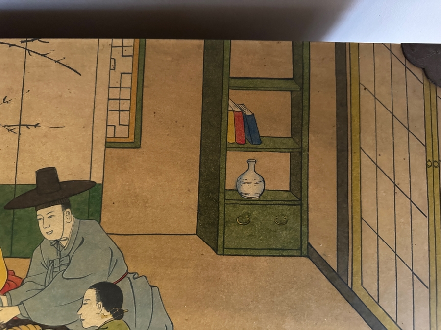 Just Added - Vintage Beautiful Chinese Hand Painted Wooden Trunk Chest Box 32W X 15D X 17.5H [Photo 24]