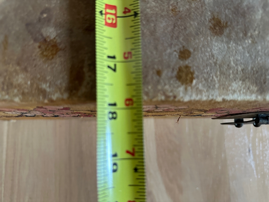 Just Added - Vintage Chinese Hand Painted Pig Skin Wrapped Wooden Trunk Chest Box 28W X 18D X 12.5H	 [Photo 22]