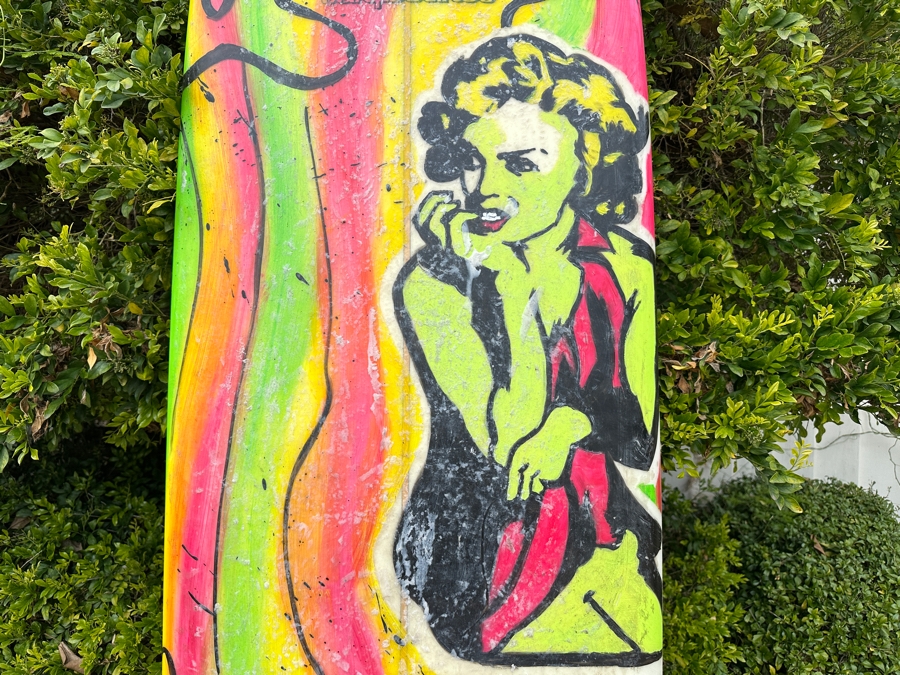 Just Added - Reilly Surfboards 9'1' Surfboard Shaped By Sean Reilly Maui Hawaii With Custom Marilyn Monroe Artwork [Photo 2]