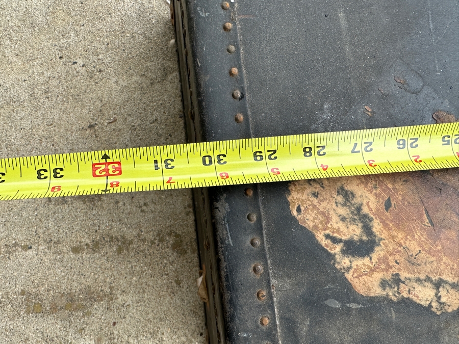 Just Added - Vintage Black Foot Locker Trunk Filled With Vintage Dolls 30W X 17D X 9H [Photo 20]