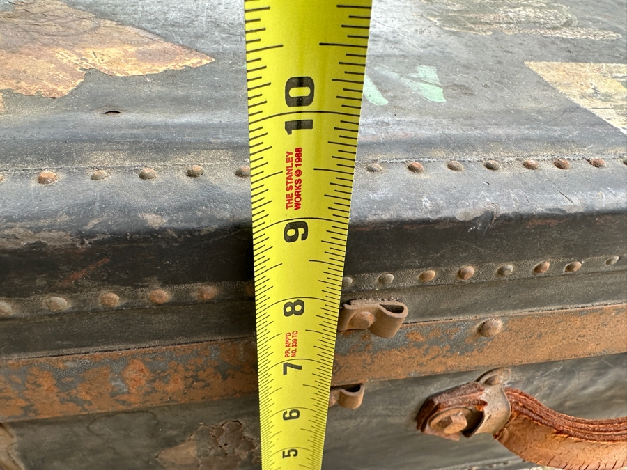 Just Added - Vintage Black Foot Locker Trunk Filled With Vintage Dolls 30W X 17D X 9H [Photo 22]