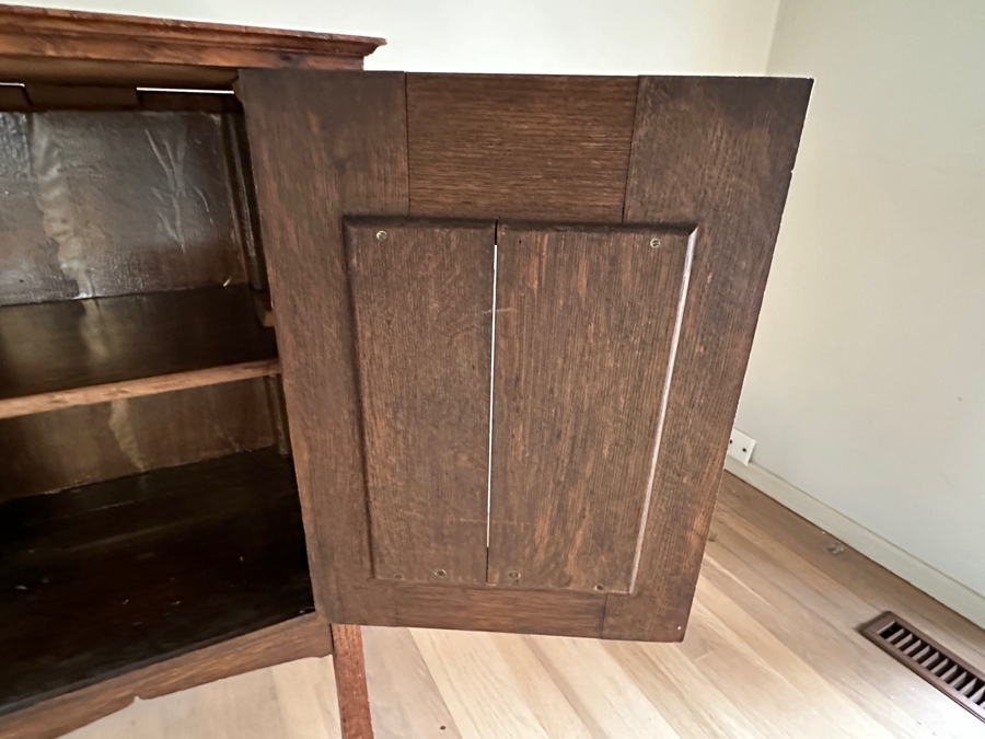 Just Added - Vintage Arts And Crafts Tiger Oak Bedside Table Cabinet 19W X 15D X 30H [Photo 16]