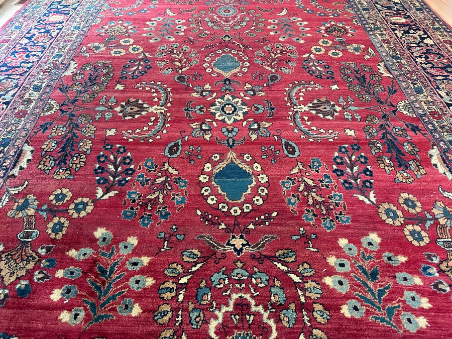 Just Added - Stunning Large Hand Knotted Wool Persian Area Rug 117 X 163 [Photo 7]