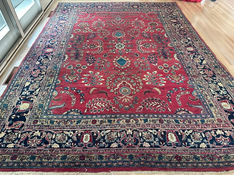 Just Added - Stunning Large Hand Knotted Wool Persian Area Rug 117 X 163 [Photo 2]