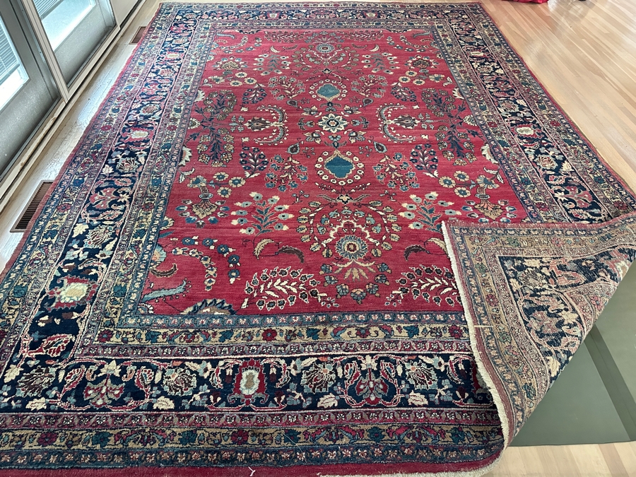 Just Added - Stunning Large Hand Knotted Wool Persian Area Rug 117 X 163 [Photo 9]