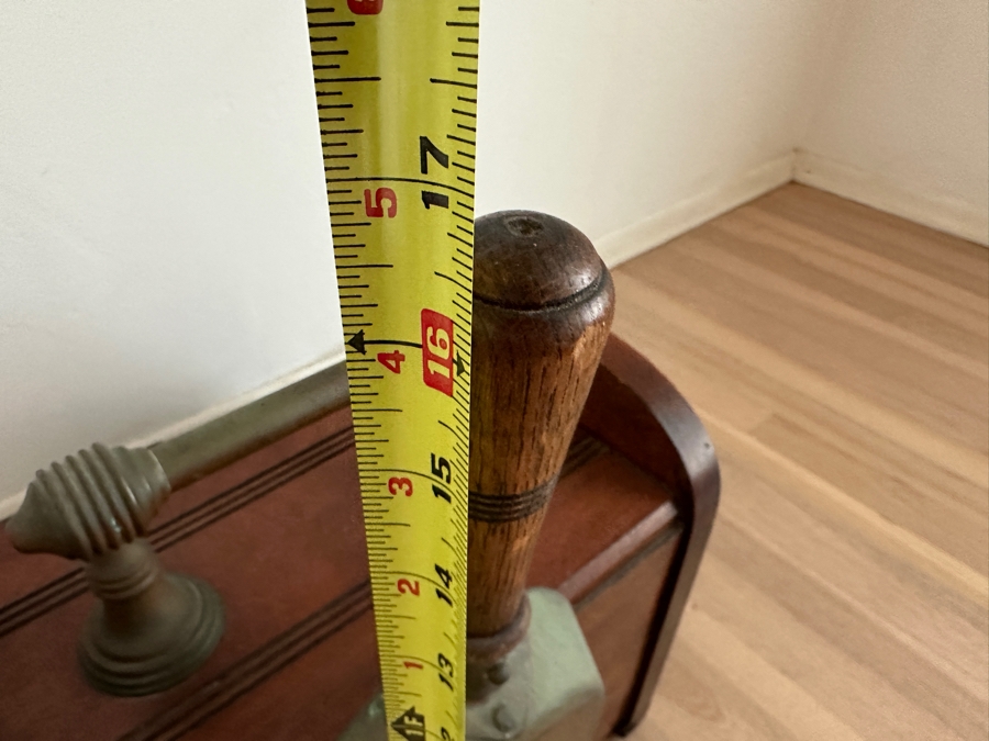 Just Added - Antique Walnut And Brass Coal Scuttle Box 13W X 15D X 16.5H [Photo 8]