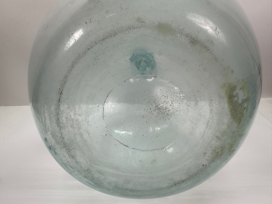 Just Added - Large Hand Blown Light Blue Glass Water Bottle 13W X 18H [Photo 6]