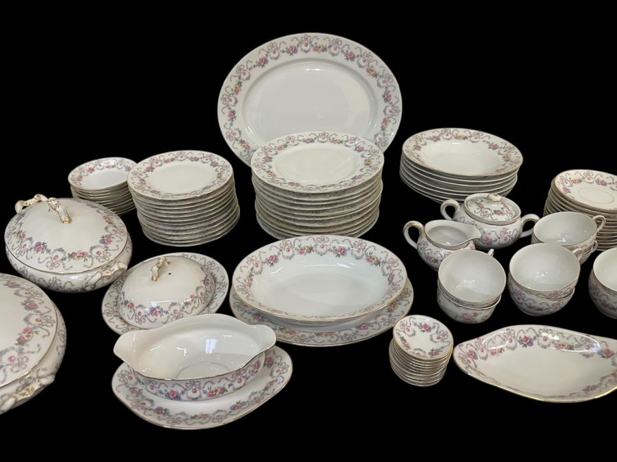 Just Added - Vintage French Limoges L. Bernardaud & Co. China Service Approximate Service For 8+