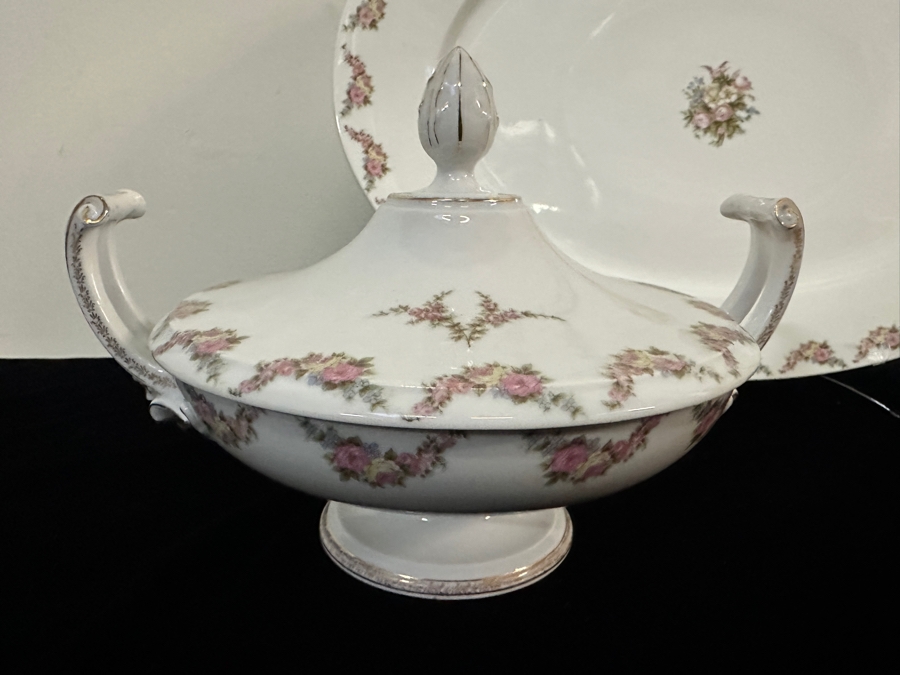 Just Added - Vintage Rosenthal Empire Roses China With Very Large Serving Platter 22.25 X 16 [Photo 3]