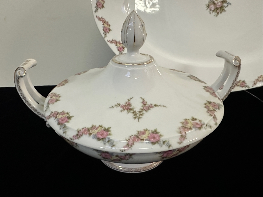 Just Added - Vintage Rosenthal Empire Roses China With Very Large Serving Platter 22.25 X 16 [Photo 2]
