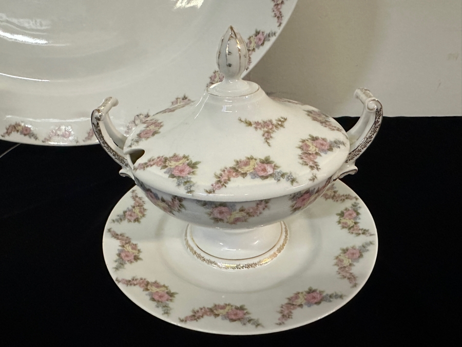 Just Added - Vintage Rosenthal Empire Roses China With Very Large Serving Platter 22.25 X 16 [Photo 4]