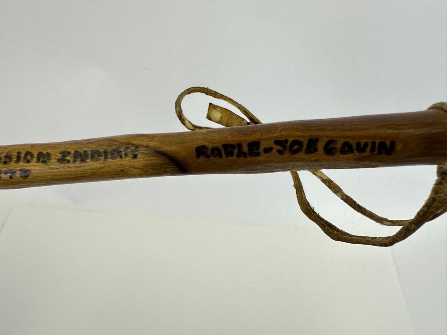 Vintage 1977 Mission Indian Gourd Rattle By Joe Gavin 12L [Photo 5]