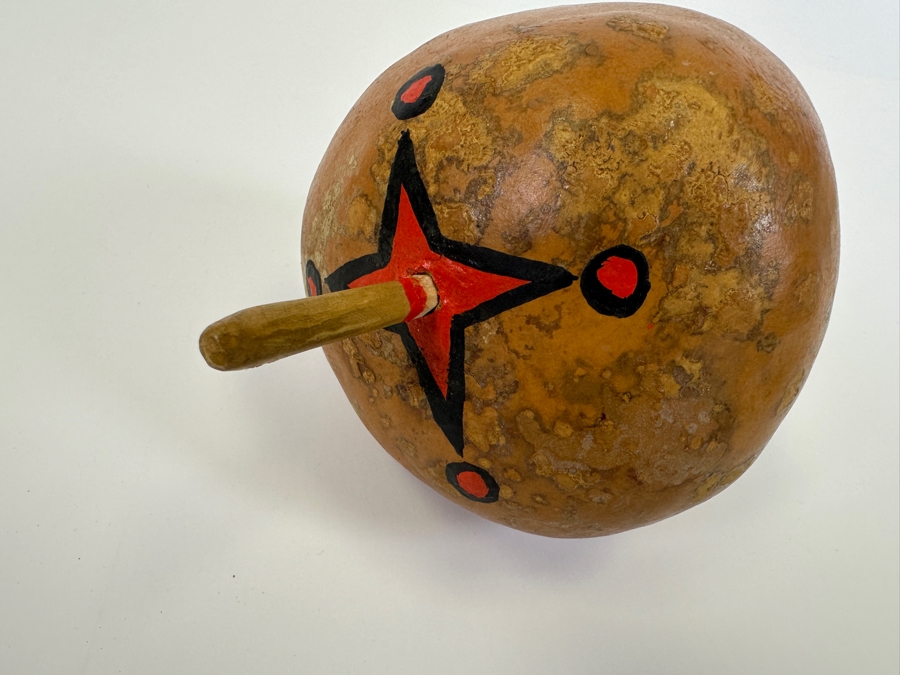 Vintage 1977 Mission Indian Gourd Rattle By Joe Gavin 12L [Photo 8]