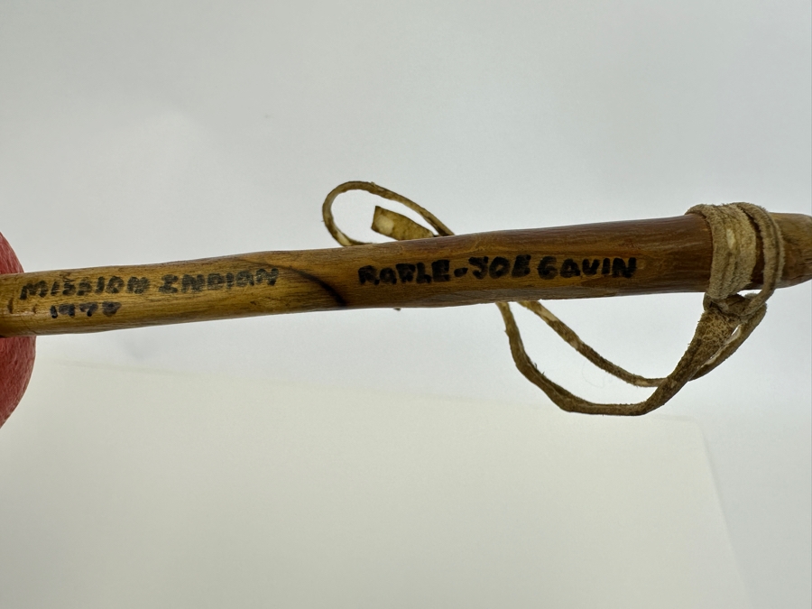 Vintage 1977 Mission Indian Gourd Rattle By Joe Gavin 12L [Photo 6]