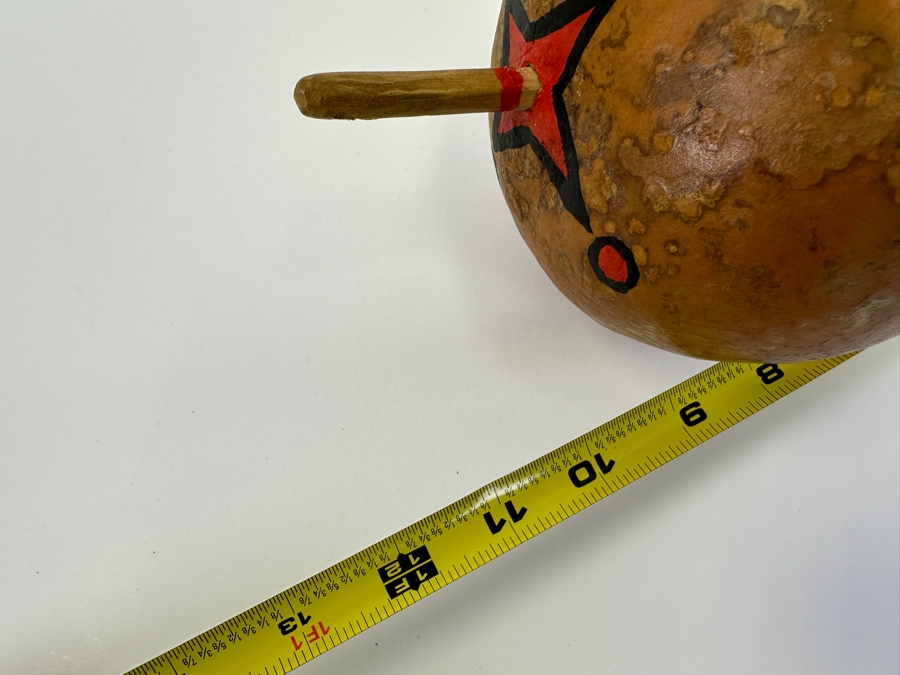Vintage 1977 Mission Indian Gourd Rattle By Joe Gavin 12L [Photo 9]
