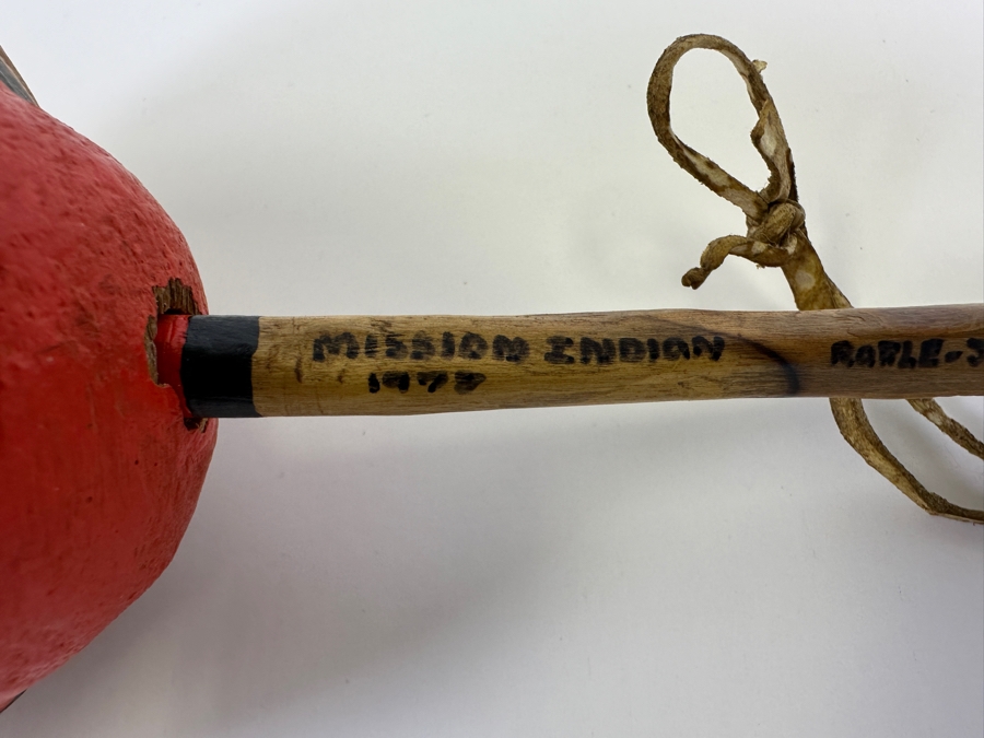 Vintage 1977 Mission Indian Gourd Rattle By Joe Gavin 12L [Photo 4]