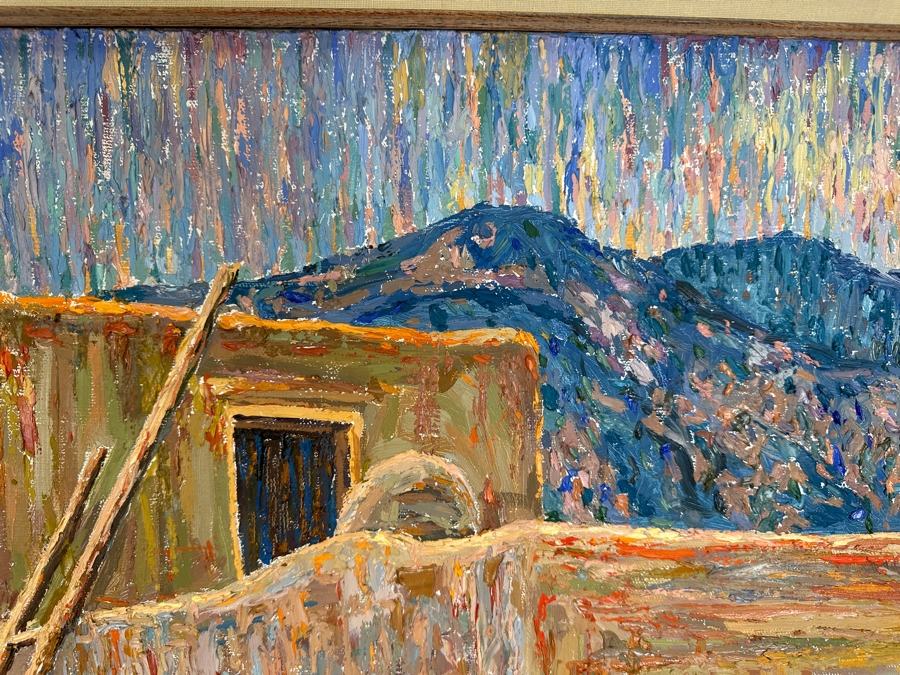 Steven Boone (B. 1952) Original Impressionist Southwest Landscape Oil Painting On Canvas Signed S. R. Boone Dated 1988 36 X 30 Framed 41 X 35.5 [Photo 5]