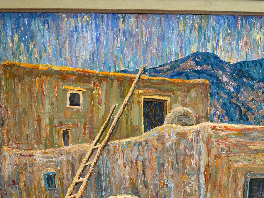 Steven Boone (B. 1952) Original Impressionist Southwest Landscape Oil Painting On Canvas Signed S. R. Boone Dated 1988 36 X 30 Framed 41 X 35.5 [Photo 9]