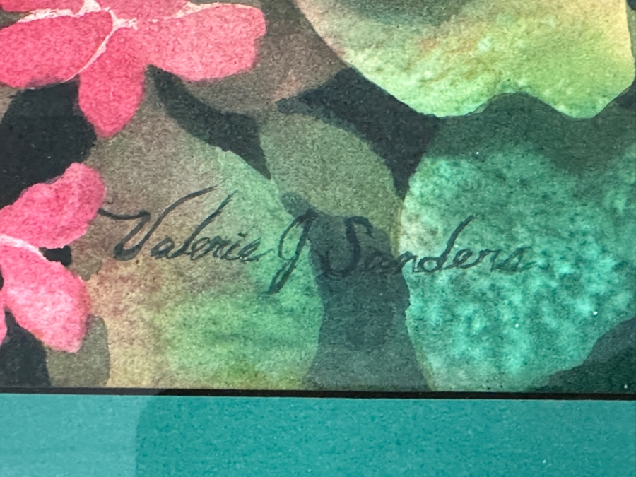 Valerie J. Sanders Original Watercolor Painting On Paper 13.5 X 19.5 Framed 21 X 27 [Photo 5]