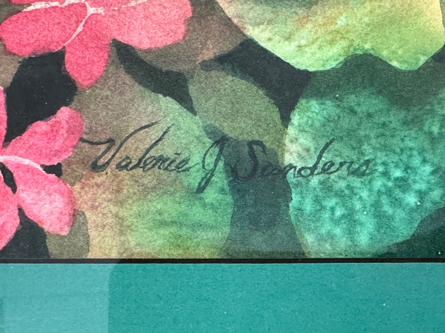 Valerie J. Sanders Original Watercolor Painting On Paper 13.5 X 19.5 Framed 21 X 27 [Photo 6]