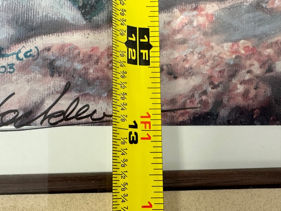 Gene Locklear Hand Signed Print Titled 'The Valley Before Us 1905 Native Californian Woman' 20 X 13.5 Framed 27 X 22 [Photo 8]