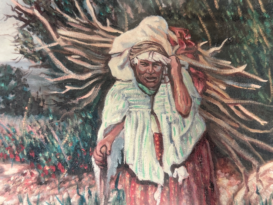 Gene Locklear Hand Signed Print Titled 'The Valley Before Us 1905 Native Californian Woman' 20 X 13.5 Framed 27 X 22 [Photo 6]
