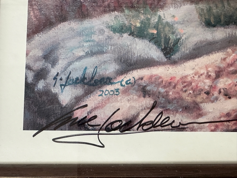 Gene Locklear Hand Signed Print Titled 'The Valley Before Us 1905 Native Californian Woman' 20 X 13.5 Framed 27 X 22 [Photo 4]