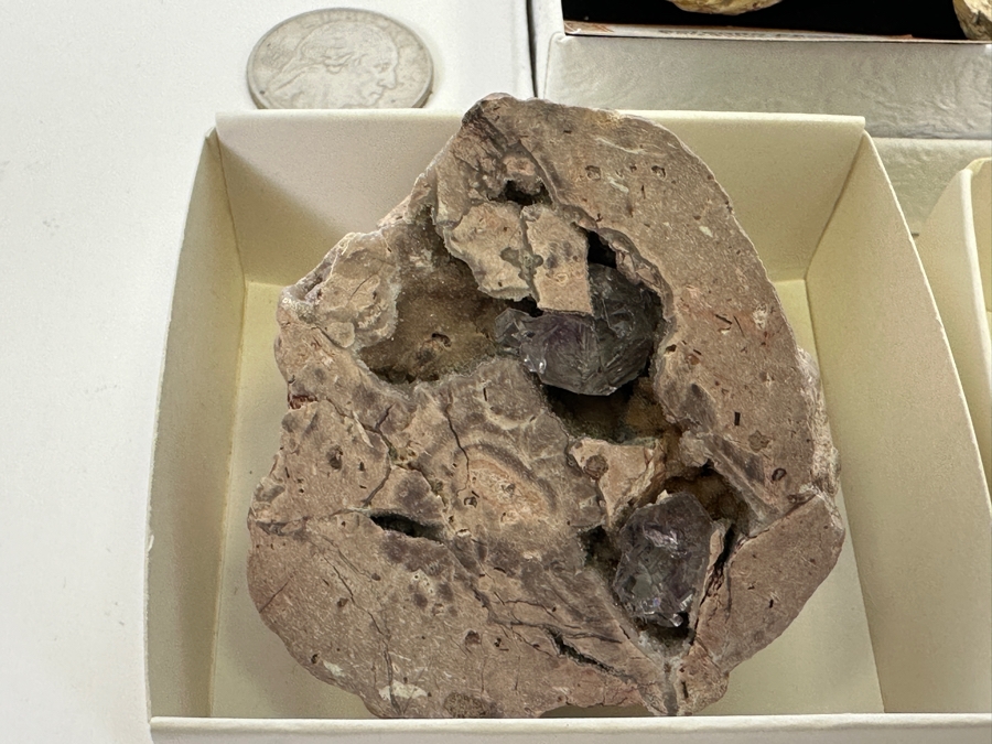 Collection Of Rocks/Crystal From Mexico Including A Geode From The Sonoran Desert, Berendo Agates Form The Tabasco Region Chihuahua Mexico And A Zebra Calcite Crystal [Photo 5]