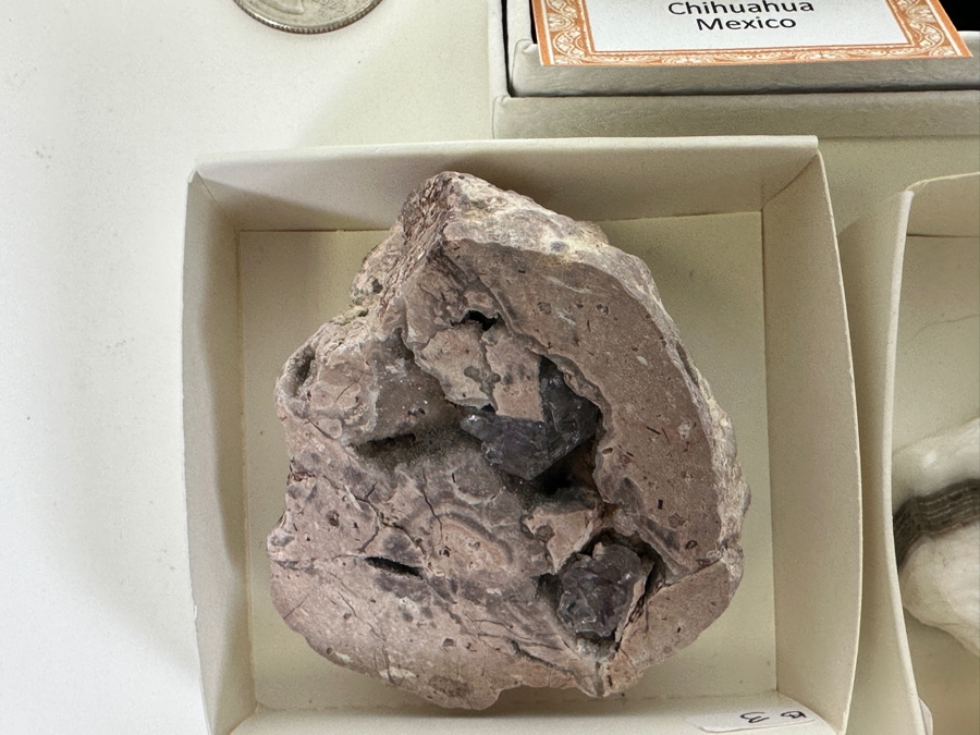 Collection Of Rocks/Crystal From Mexico Including A Geode From The Sonoran Desert, Berendo Agates Form The Tabasco Region Chihuahua Mexico And A Zebra Calcite Crystal [Photo 7]