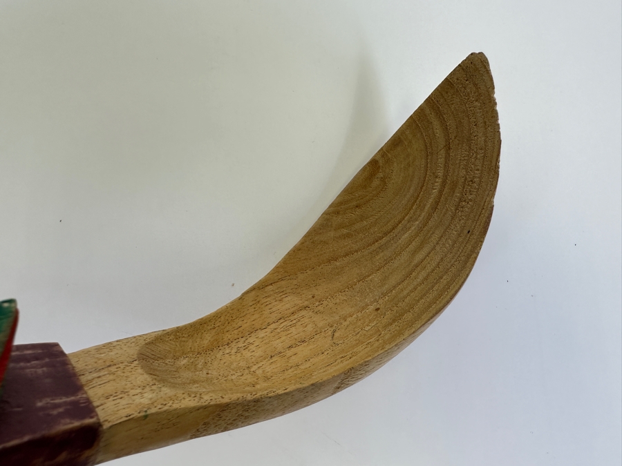 Hand Carved Wooden Polychrome Pacific Northwest Spoon 16L [Photo 5]