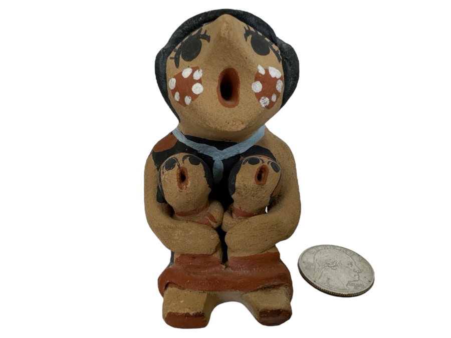Signed TS Jemez New Mexico Storyteller Pottery 3H [Photo 1]