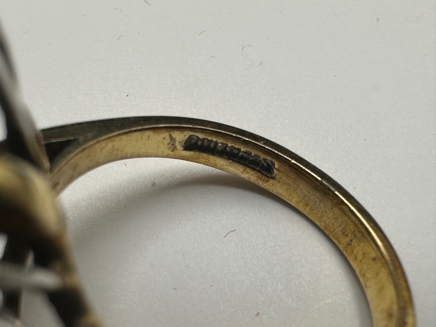 Pair Of Sterling Silver Rings Size 6.75 (L) / Size 7.5 (R) 10.3g [Photo 10]