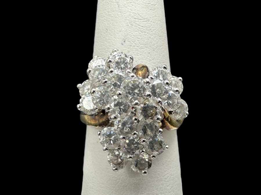 Pair Of Sterling Silver Rings Size 6.75 (L) / Size 7.5 (R) 10.3g [Photo 3]