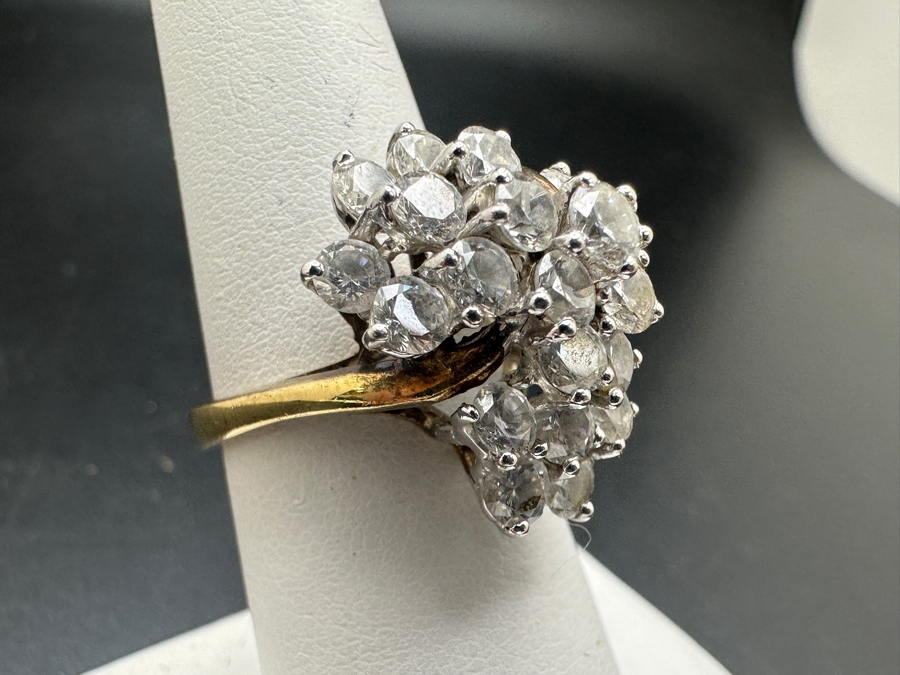 Pair Of Sterling Silver Rings Size 6.75 (L) / Size 7.5 (R) 10.3g [Photo 7]