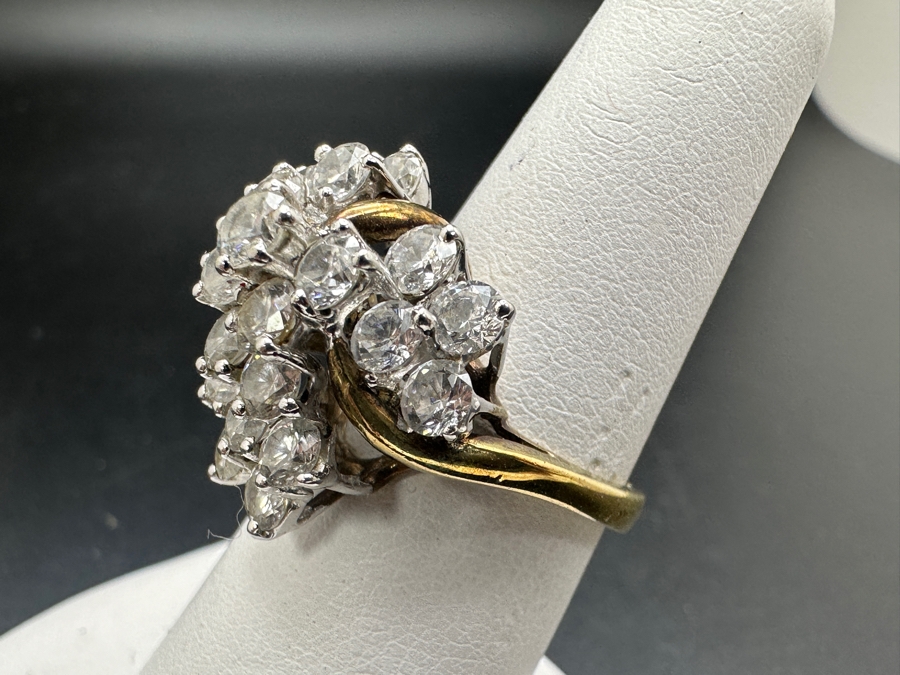 Pair Of Sterling Silver Rings Size 6.75 (L) / Size 7.5 (R) 10.3g [Photo 8]